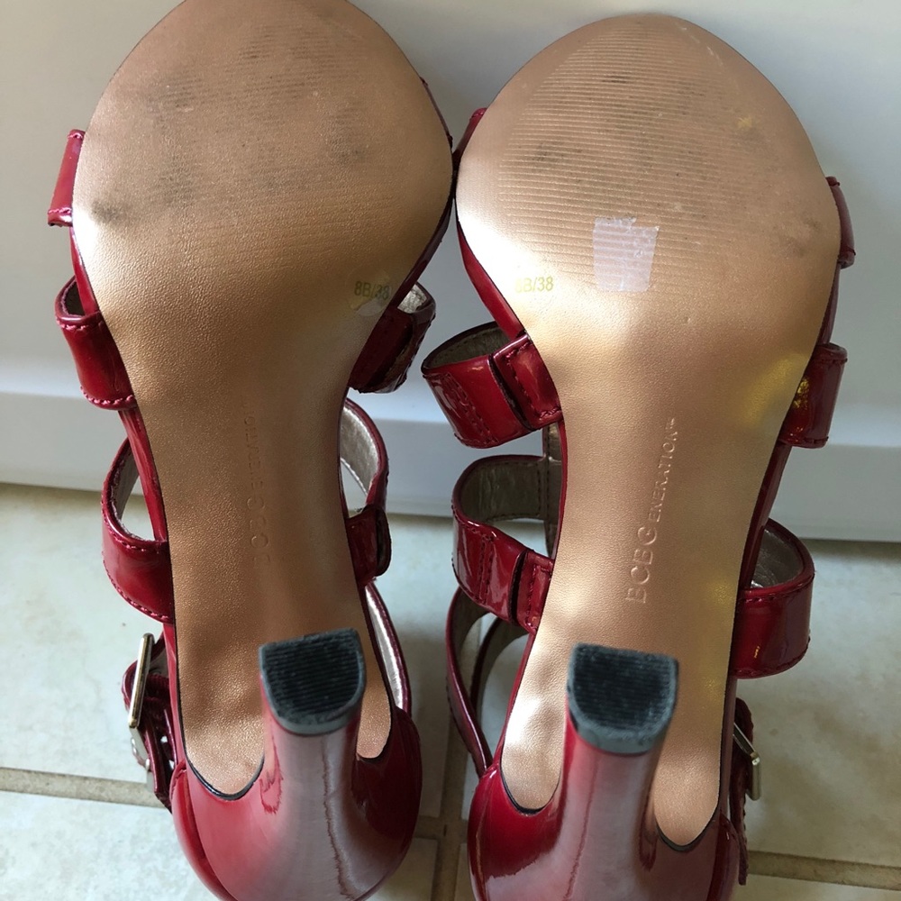 Bcbgeneration Euc Red Gladiator Heels Size 8 - image 4